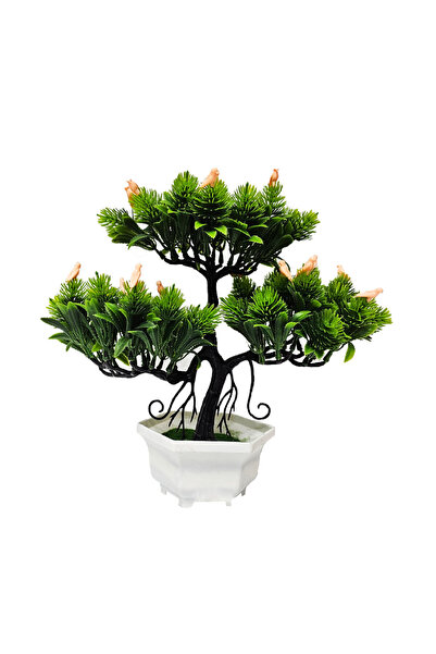 velve Bonsai decorativ artificial, cu pasari, in ghiveci miniatural, Balance ...