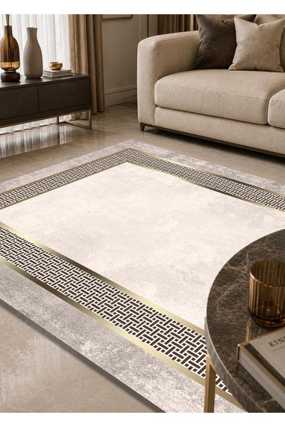 CAPPİO HALI Kaymaz Taban Silinebilir , Yıkanabilir Modern Salon , Koridor ve Mutfak Halısı