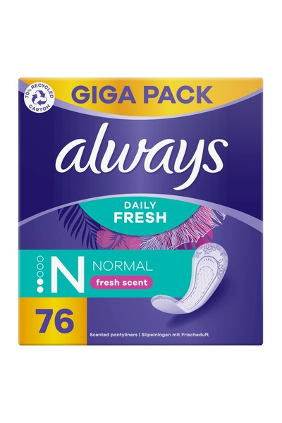 NO BRAND Absorbante igienice ALWAYS Daily Fresh Normal (76 bucăți)