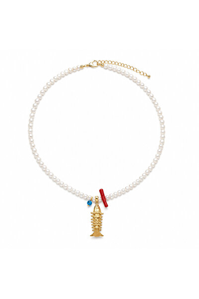 Venus Design Pearl Fish Necklace