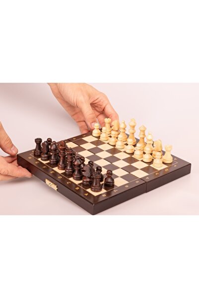 Sunrise Chess & Games Traditional MAGNETIC Small chess Top Bottom Set , inser...