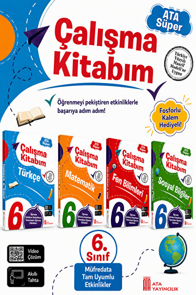 Ata Yayıncılık 6. Sınıf Ata Süper Türkçe - Matematik - Fen Bilimleri - Sosyal...