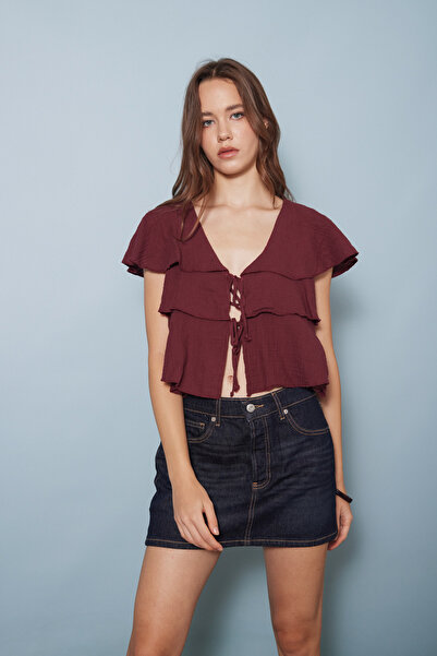 Nisan Firfirli Peleri̇n Top Bordo