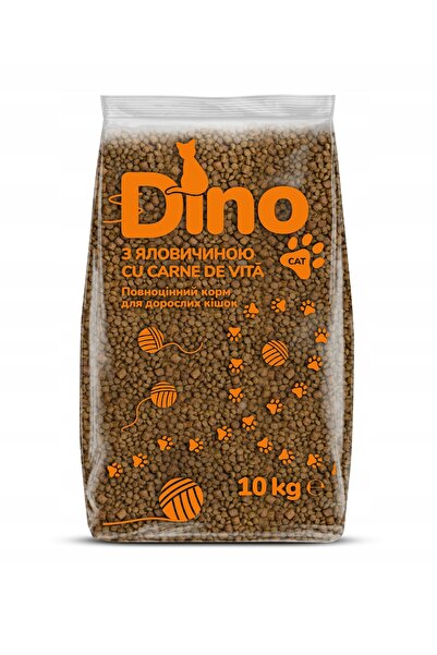 NO BRAND Hrana pentru pisici DINO vită 10 kg