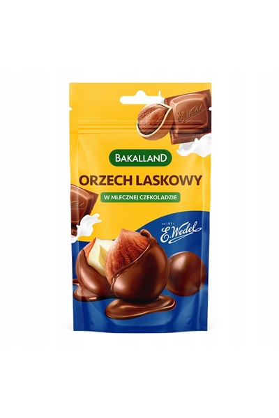 NO BRAND Nuci prăjite în ciocolată cu lapte BAKALLAND (72 g)