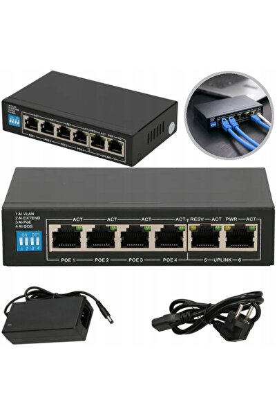 NO BRAND Switch EXTRALINK Euros V2 EX.14831 Fast Ethernet, 6 porturi, Funcție...
