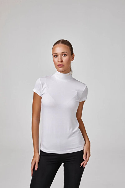 relactive 2801 Women's Short Sleeve Turtleneck T-Shirt