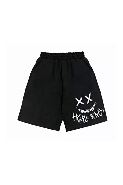 COZYWEAR Unisex Graphic Printed Black Shorts Streetwear Comfortable Fit