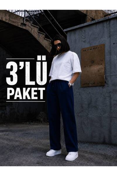 MODABOX 3-Piece Women's Premium Sweatpants 2 Thread Sweatpants (3 Pcs)