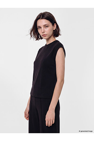 LC Waikiki Black Crew Neck Soft Touch Women's Undershirt