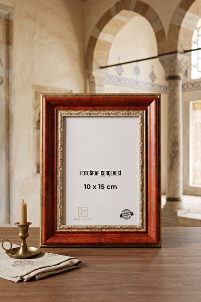 Asya Çerçeve Hürrem Sultan Serisi 10 x 15 İşlemeli Eskitme Fotoğraf Çerçevesi...