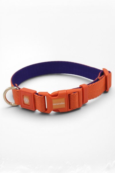 CARAMELOS Dog Collar-Dubble Knitted Fabric-Dog Neck Collar- Small Breed Collar- Medium Breed Collar- 2 cm