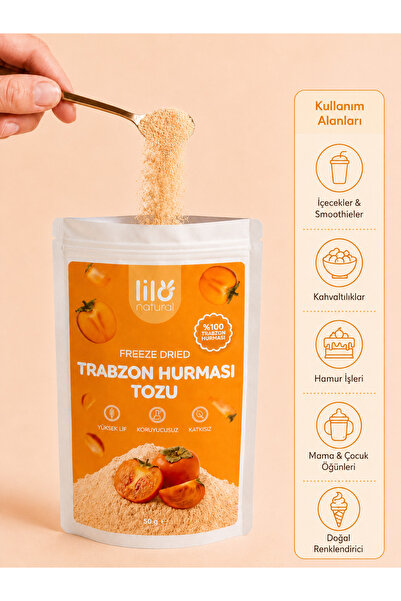 Lilo Natural Freeze Dried Meyve Paketi - Çilek Tozu & İncir Tozu & Hurma Tozu 3x50 g - Dondurularak Kurutulmuş %100 Meyve Tozu