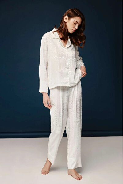 Bonnie Clyde - Women's Ecru Viscose Pajama Set 30017