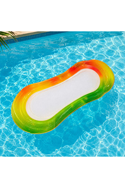 Toybox Colorful Inflatable Pool Lounger Floating Raft for Adults, 160x85cm