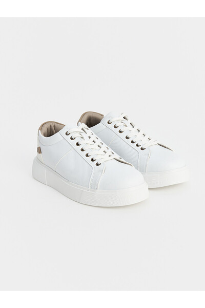LC Waikiki Lcw Steps White Leather-Look Women's Sports Shoes
