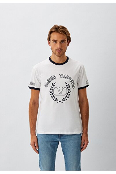 Valentino Roma Maison Vltn Printed Cotton Jersey T-Shirt