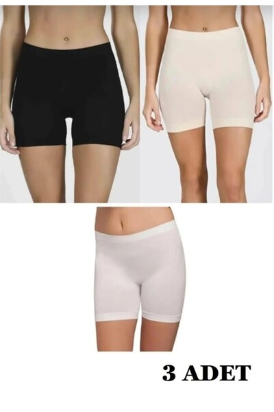 NBB 2029 Women's Boxer Long Shorts Mixed Colors 3 Pieces