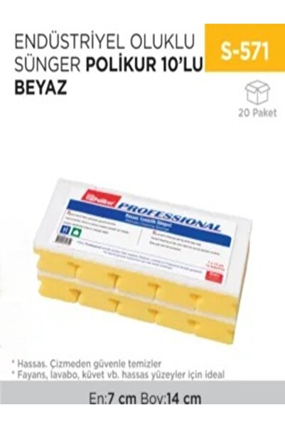 inci çelik aksesuar Industrial corridor sponge polyurethane 10 piece white (2...