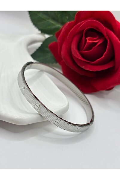 rycollections Steel New Model Silver Cuff Bracelet