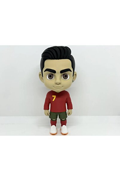 axelon Cristiano Ronaldo CR7 Chibi Figür Masaüstü Heykelcik Taraftar Hediyeli...
