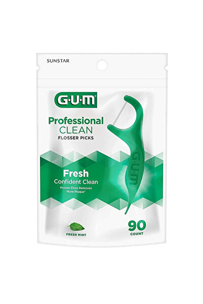 GUM Set bandă dentară, GUM, Curățare profesională, Tip periuță de dinți, 90 b...