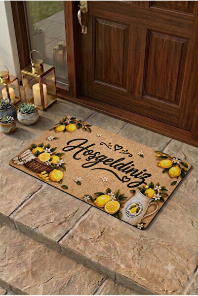 SoGood Concept Lemon Garden Design Doormat - Digital Printed Base Door Mat