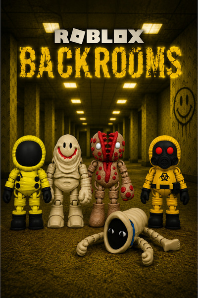 Suelo Butik 5'li Set! Roblox Backrooms Player, Partygoers, Skin Stealer, Bone...