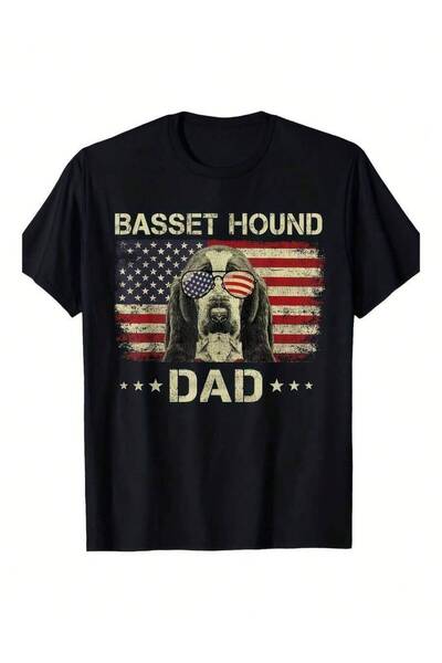 4CR تي شيرت رجالي بتصميم Dad - 100% قطن ماص للرطوبة بتصميم ريترو لكلب باست ها...