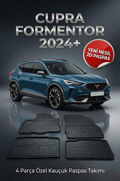Arabaks CUPRA FORMENTOR 2024+ 4 Parça YENİ NESİL 2D Kauçuk Paspas Takımı - Öz...
