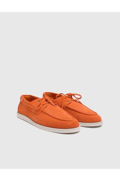 İLVİ Caelum Genuine Suede Leather Men's Orange Oxford