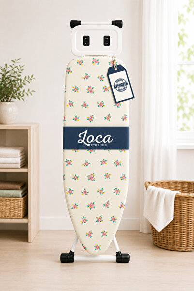 loca sweet home 48x140 cm %100 Pamuk Ütü Masası Kılıfı | Metalize Isı Yansıtı...