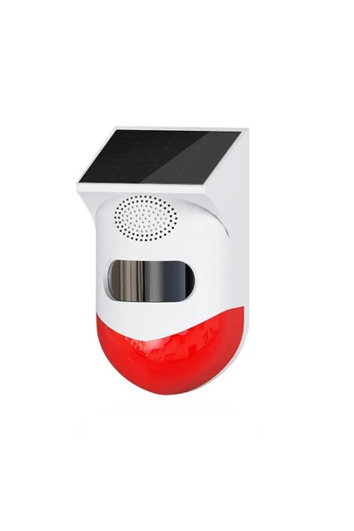 OnShop Alarma inteligenta pentru exterior solara, 120db, Compatibil Aplicatia...
