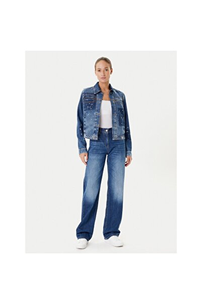Guess Geacă de blugi pentru femei W5YN69D5R01 Bleumarin