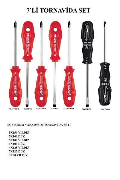 SGS 7 PARÇA TORNAVİDA SETİ