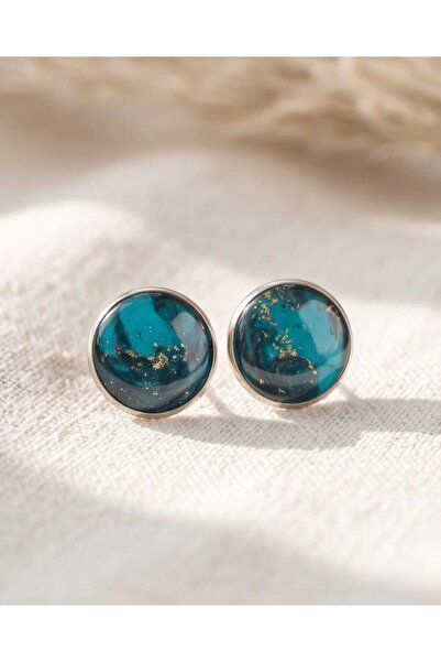 Dodemert Home Nox Blue 1.6 mm Polymer and Epoxy Handmade Nail Earrings (Appar...