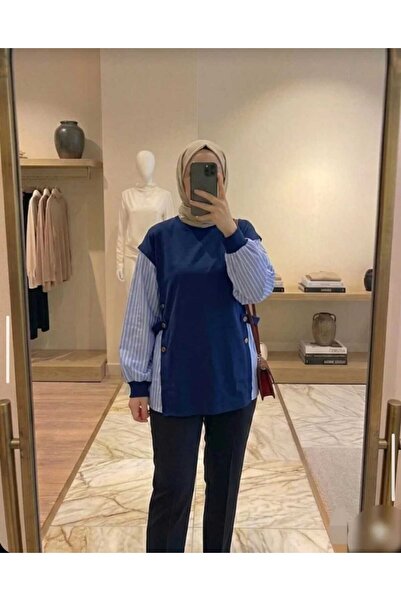 azramfashıon tekstil Women's Shirt with Detailed Hijab Tunic