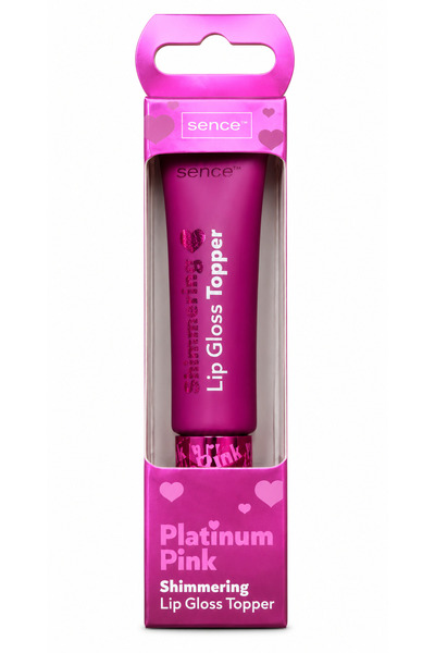 SENCE Luciu de buze cu sclipici (Topper) Roz Platină 15 ml