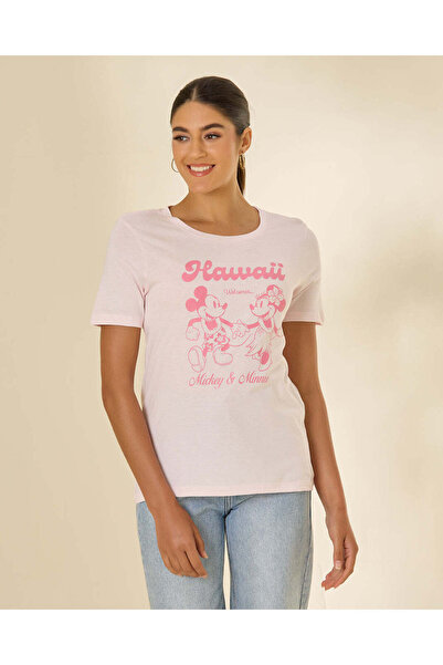 REDTAG Women Pink Printed Character T-Shirt