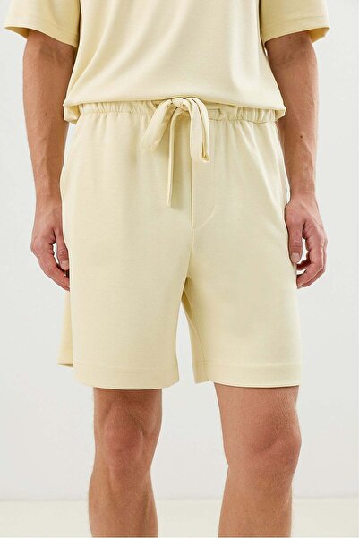Antioch Yellow Elastic Waist Men's Shorts