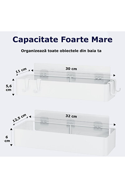 Simply Joy Raft pentru baie și duș, Simply Joy, set de 2 rafturi din oțel ino...
