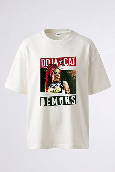 Anetos Doja Cat Demons dizajn štampana velika bela majica