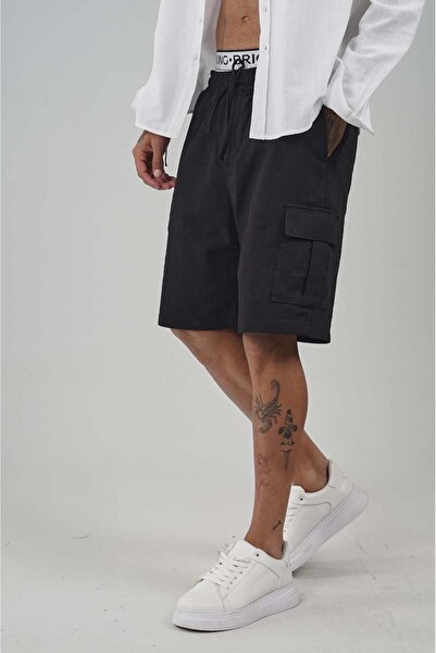 king brich Cotton Linen Men's Shorts with Cargo Pockets