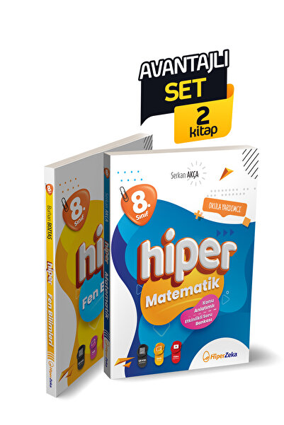 HiperZeka Avantajlı Set 2027 8. Sınıf Hiper Matematik ve Fen Bilimleri Konu A...