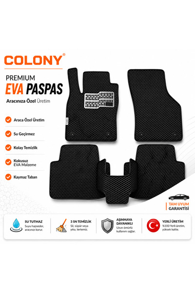 COLONY Toyota Corolla (2018-2026) Uyumlu EVA Paspas Tam Set–Araca Özel,Kolay ...