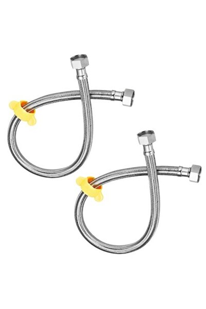 Sanlux Set de 2 furtunuri de conectare pentru robinete, Axroad Mall, G1/2 mam...