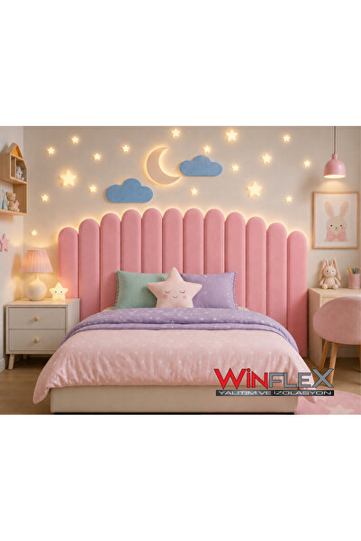 YATAK BAŞLIK AY VE BULUT SET DEKORASYON PANEL - 180CM(GENİŞLİK)
