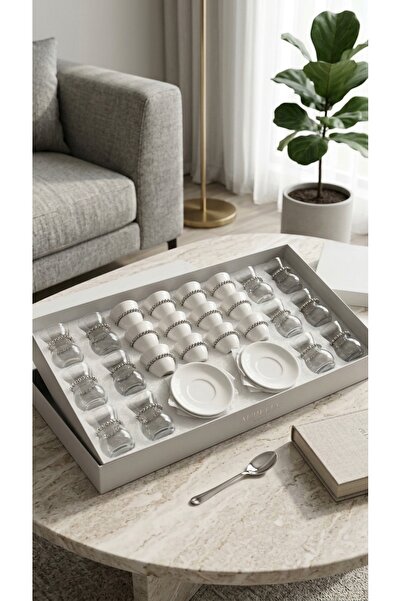 Generic Tea Cups and Coffee Cups Set with Saucers Elegant Design for High-End...