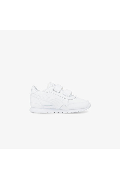 Puma حذاء رياضي أبيض للأطفال من الجلد من ST Runner V3