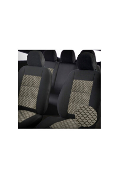 OEM Huse scaune auto universale, fractionate, Textil, Negru cu Gri
